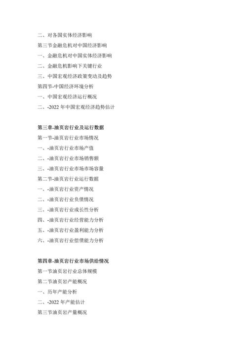 页岩行业市场分析及投资机遇研究报告样本.docx