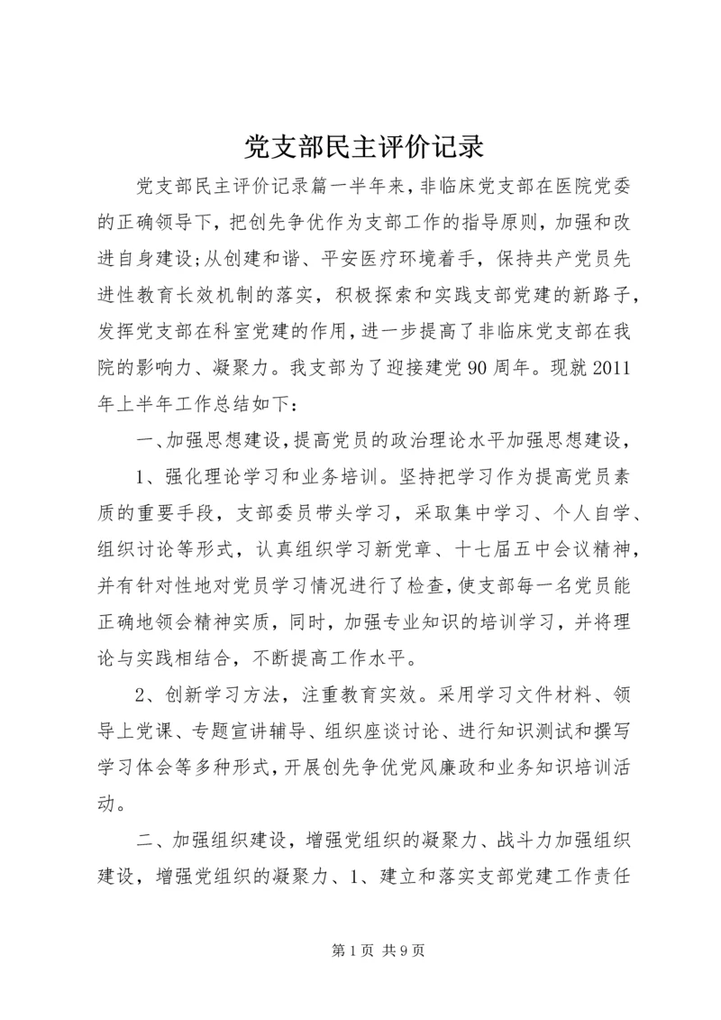 党支部民主评价记录.docx