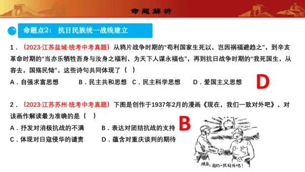 第六单元  中华民族的抗日战争（复习课件）-【课堂无忧】新课标同步核心素养课堂