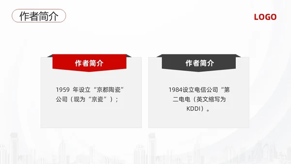 红黑简约3d活法稻盛和夫PPT模板宣传PPT动态PPT读书分享