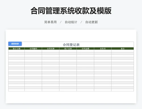 合同管理系统收款及模版