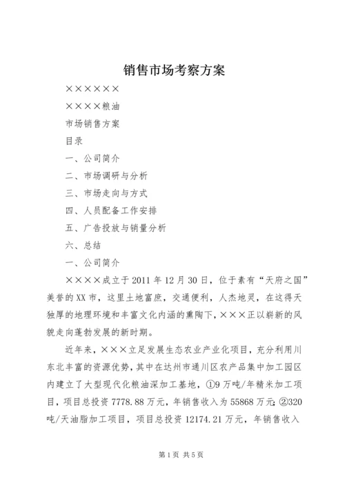 销售市场考察方案 (3).docx