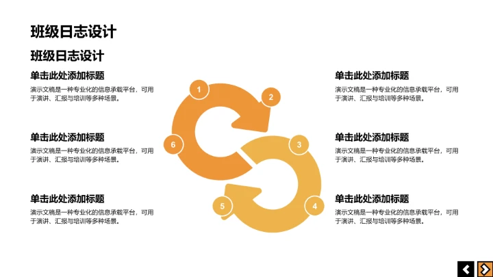 橙色插画风班长竞选