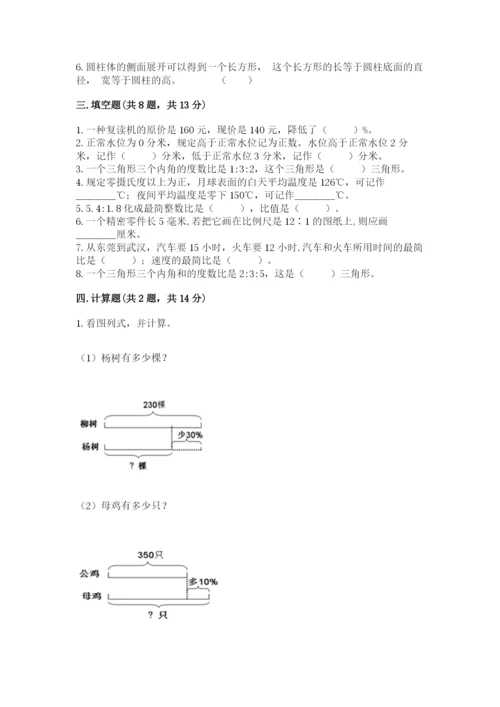 北宁市六年级下册数学期末测试卷附精品答案.docx