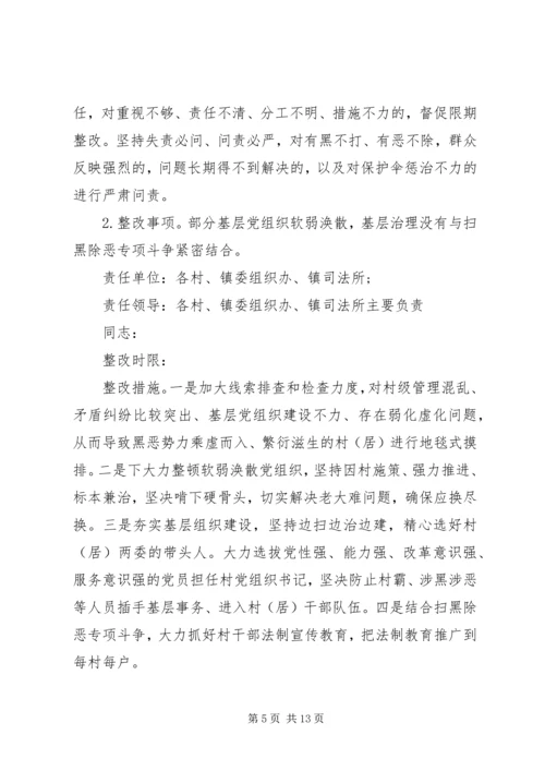 乡镇落实市委扫黑除恶专项巡察组反馈意见的整改方案.docx