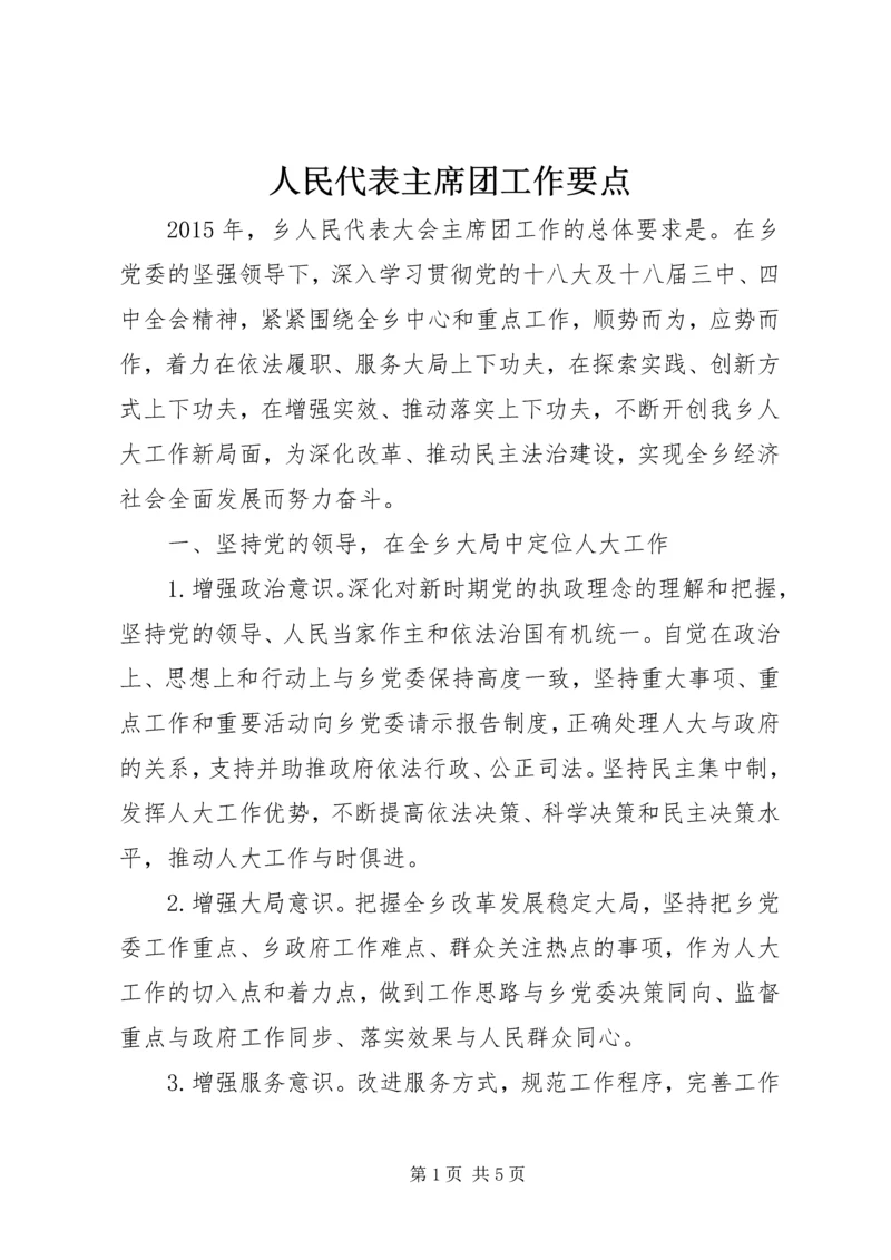 人民代表主席团工作要点.docx