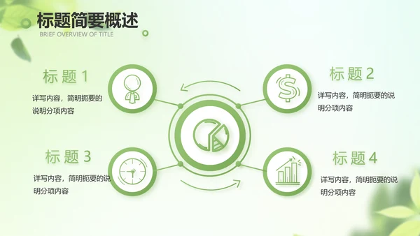 遇夏文艺小清新工作总结汇报动态PPT