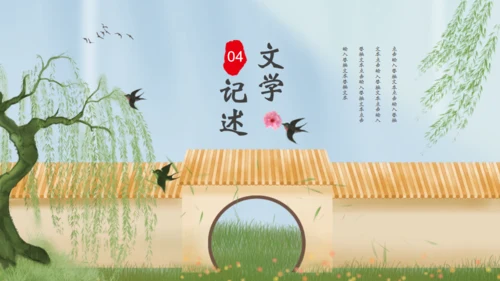 立春杨柳春风通用PPT模板