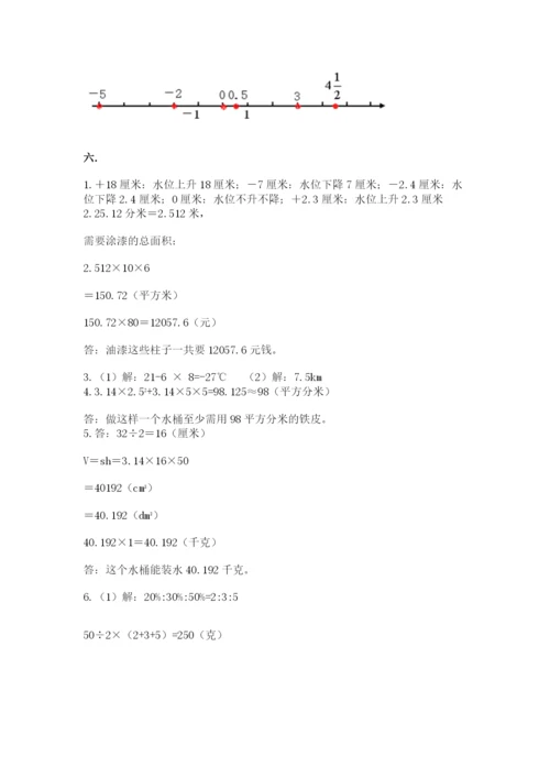 人教版数学六年级下册试题期末模拟检测卷（达标题）.docx