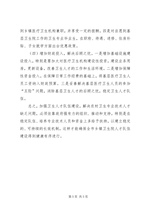 基层医院人才队伍建设调研报告 (6).docx