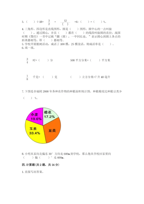 小学数学六年级上册期末卷含答案【精练】.docx