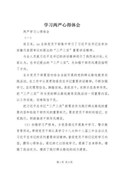 学习两严心得体会 (3).docx