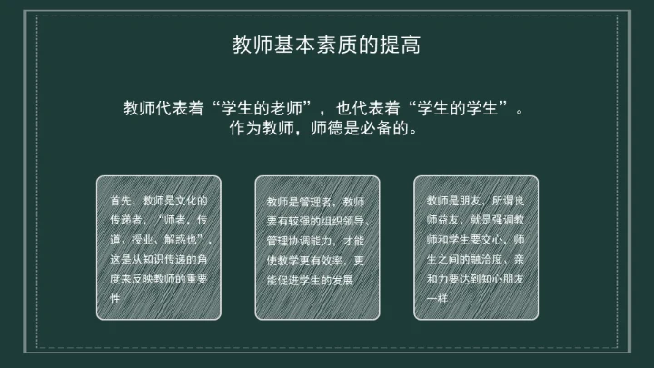 暑假教师培训心得教师公开课黑板通用PPT模板