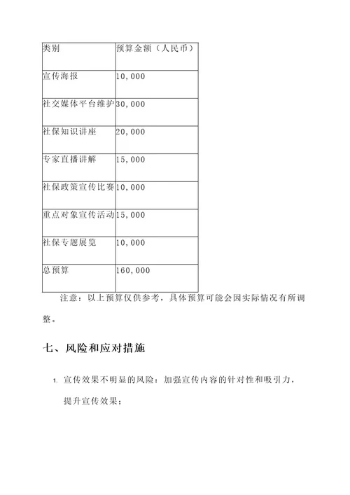 2022社保宣传工作方案