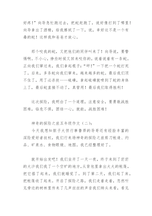神奇的探险之旅五年级作文500字(精选30篇).docx