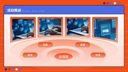 橙蓝色潮流风开业庆典促销活动方案