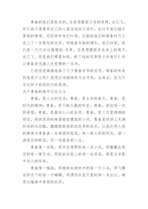 青春的高中议论文.docx