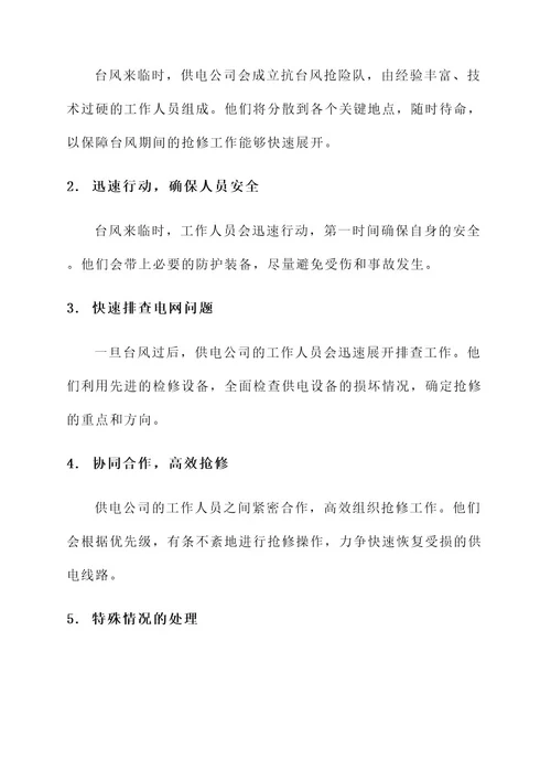 供电公司台风先进事迹