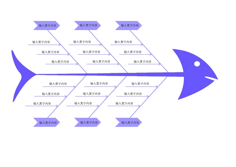 鱼骨图流程图思维导图模板