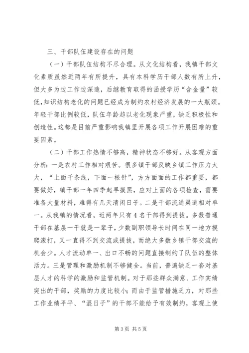 乡镇干部队伍建设工作汇报.docx