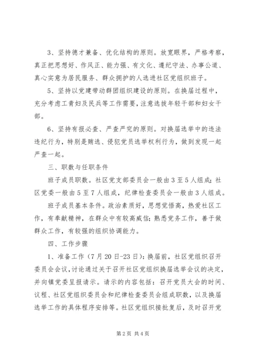 社区党组织委员会换届选举工作实施意见 (2).docx