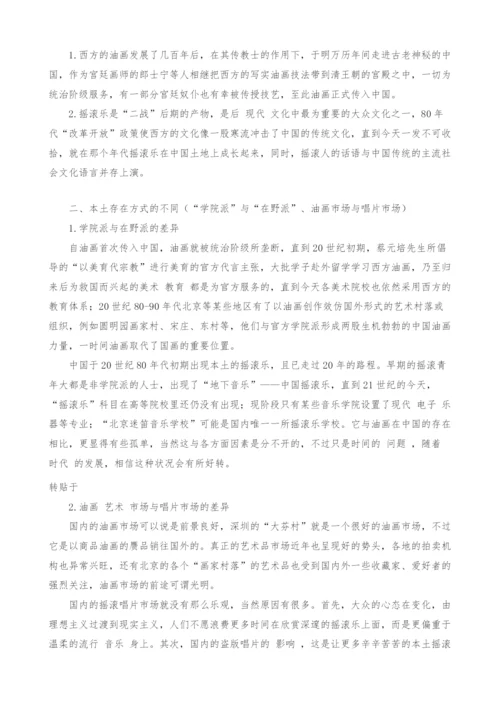 浅析油画与摇滚乐之本土发展的异同.docx