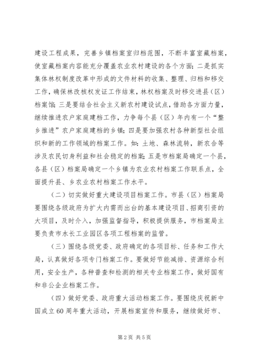 市档案局档案工作计划.docx