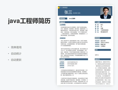 java工程师简历
