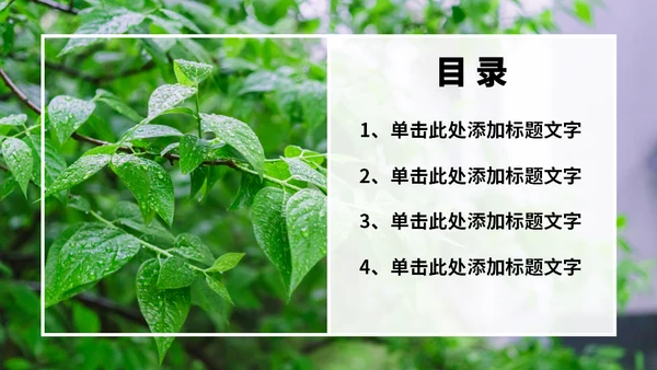 绿色的田野春天生态农业通用PPT模板