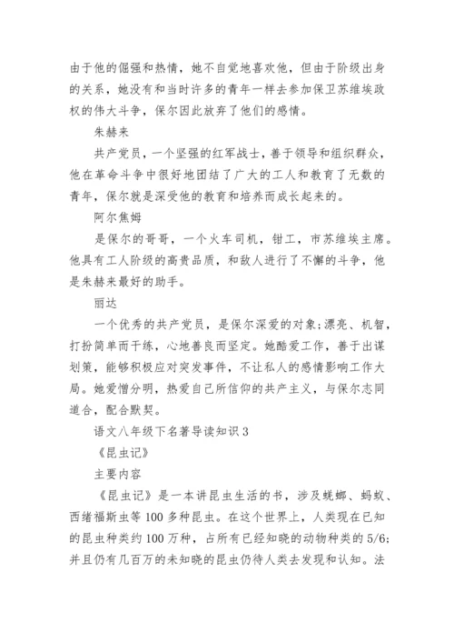 语文八年级下名著导读知识点.docx