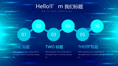 蓝色科技感信息化建设工作总结汇报动态PPT