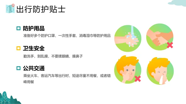 假期旅行疫情出行政策PPT模板
