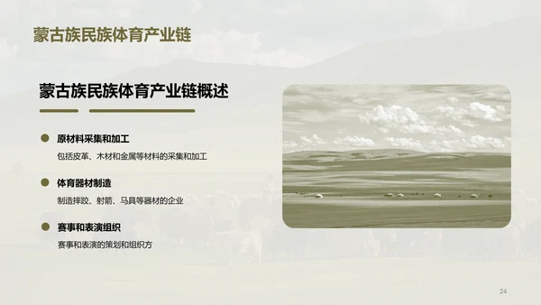 绿色现代蒙古族体育运动科普PPT模板