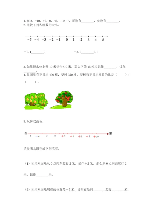 人教版数学六年级下册试题期末模拟检测卷附答案【夺分金卷】.docx