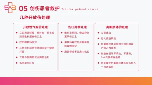 红色简约急诊急救知识培训医护培训PPT课件模板