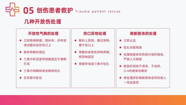 红色简约急诊急救知识培训医护培训PPT课件模板