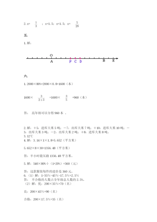 小学六年级升初中模拟试卷（预热题）.docx