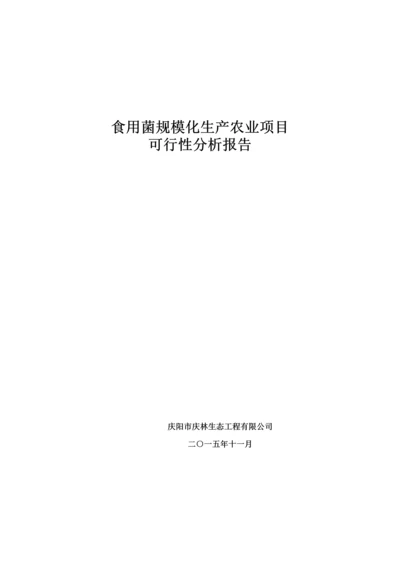 食用菌规模化生产农业项目可行性分析报告.docx