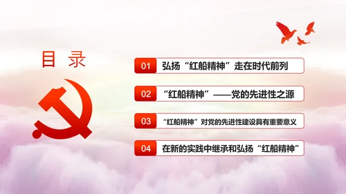 走在时代前列弘扬红船精神PPT党课课件