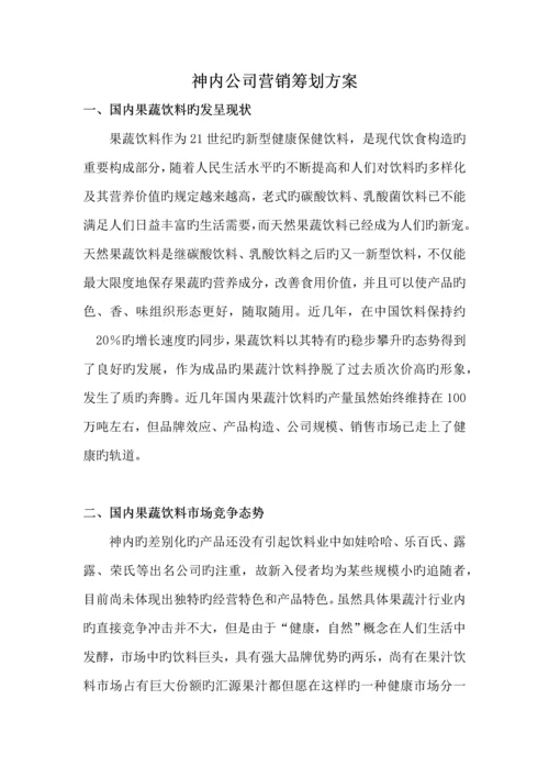 神内公司营销专题策划专题方案.docx