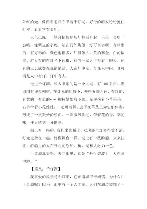 千灯湖作文500字.docx