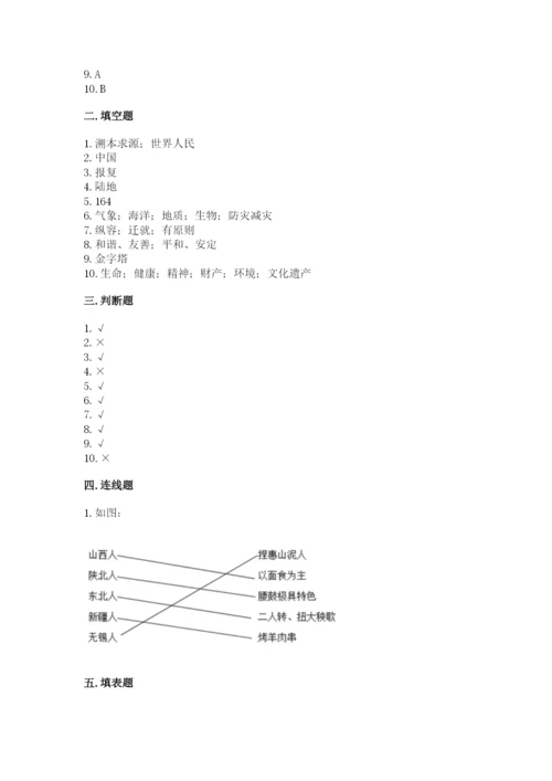 部编版道德与法治六年级下册期末测试卷附完整答案（夺冠系列）.docx