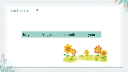 Unit 5 July is the seventh month Lesson 25 - Lesso