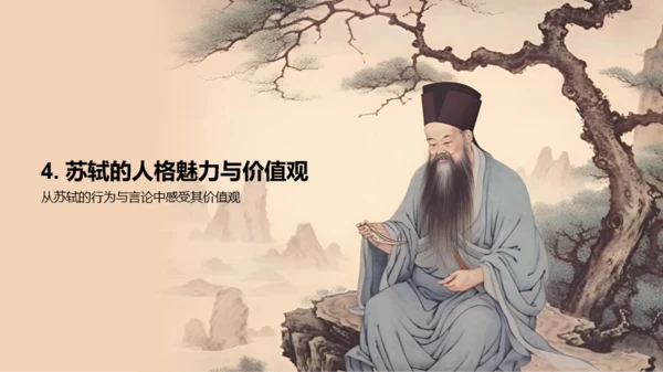 黄色中式国风苏轼人物介绍培训课件PPT