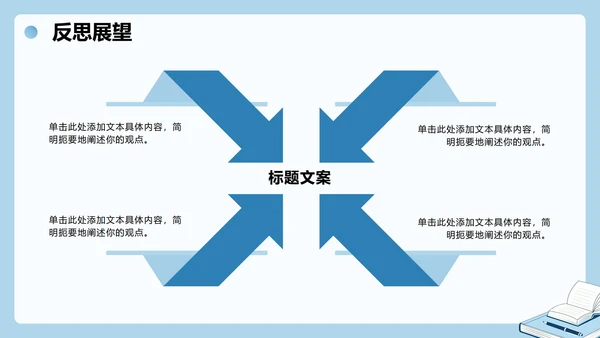 蓝色清新简约扁平风项目小组组会汇报PPT模板