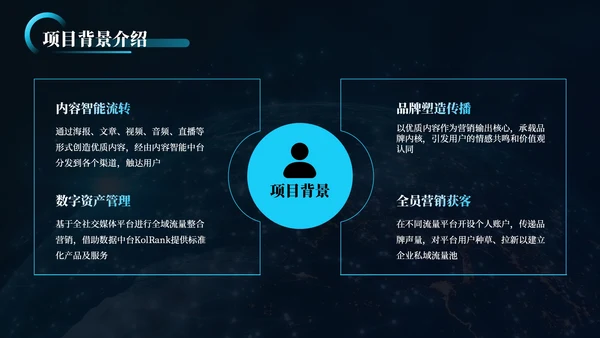 蓝黑科技风高端论坛PPT模板
