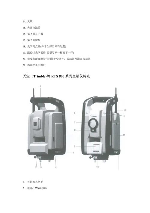 天宝RTS系列全站仪说明指导书.docx