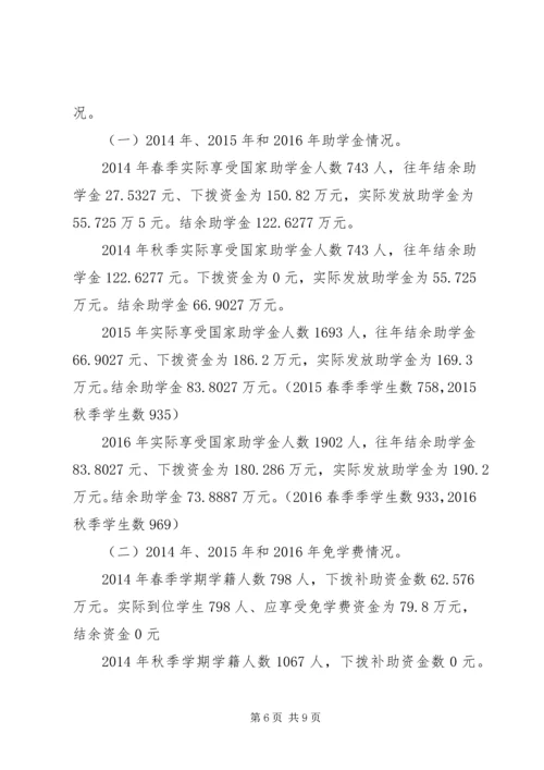 学校资助工作自查报告 (3).docx