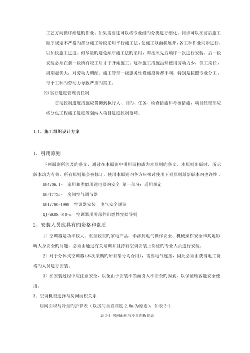 格力分体空调综合施工专题方案.docx