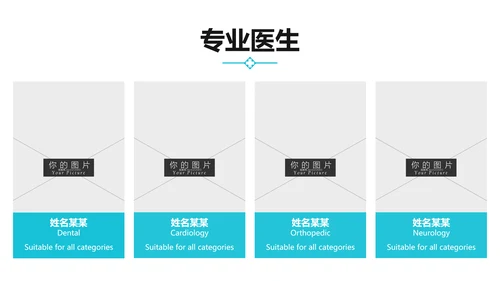 蓝色医学医疗报告医院宣传动态PPT模板